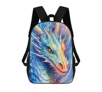sinyumoney Colorful Dragon Portrait Backpacks 3D Printed Kids School Backpack Outdoor Casual Daypack Fashion Casual Children Backpacks Cute Travel Bags 17inch