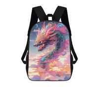 sinyumoney Colorful Dragon Sky Artwork-1 School Bags School Secondary High School College Backpack Travel for Boys/Girls/Teenagers 17inch