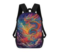 sinyumoney Colorful Dragon Sky Artwork Backpack School Rucksack Casual Daypacks School Work Travel Bag for Boys/Girls/Teenagers 17inch