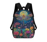 sinyumoney Colorful Dragonfly Garden Backpack School Bag Business Durable Laptop Bag for Boys/Girls/Teenagers 17inch