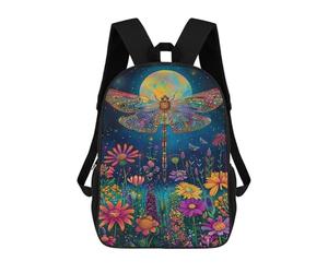 sinyumoney Colorful Dragonfly Garden Backpack School Bag Business Durable Laptop Bag for Boys/Girls/Teenagers 17inch