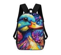 sinyumoney Colorful Duck Artwork-2 School Backpack Large Water Resistant Laptop Backpack for Men, Women & Teenage Boys 17inch