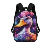 sinyumoney Colorful Duck Portrait-3 Backpack School Backpack Kids School Bag Large Capacity Kids Backpack for School Rucksack 3D Book Bag Gifts for Kids 17inch