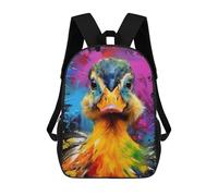 sinyumoney Colorful Duck Portrait Backpack School Computer Rucksack for School/Work/Travel for Boys/Girls/Teenagers 17inch