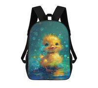 sinyumoney Colorful Duckling Painting Backpack School Lightweight Airport College Students Back Pack for School/Work/Travel 17inch