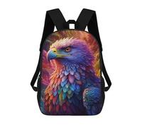 sinyumoney Colorful Eagle Fantasy Artwork Backpack School Daypacks Business Backpack Water Resistant Bookbag for Camping Outdoor Adventures And Daily Travel 17inch