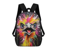 sinyumoney Colorful Eagle Painting Backpack School Backpack Kids School Bag Large Capacity Kids Backpack for School Rucksack 3D Book Bag Gifts for Kids 17inch