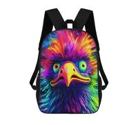 sinyumoney Colorful Eagle Portrait-2 Fashion Student School Backpack Suitable for Boys Girls Kids Casual Outdoor Travel Essential Daypack 17inch