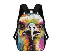 sinyumoney Colorful Eagle Portrait-4 Backpack 3D Print Kids Bag Elementary Students Daypack Lightweight School Bag for Children Girls Boys Nursery Lunch Pack 17inch