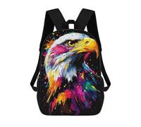 sinyumoney Colorful Eagle Portrait on Black Background Rucksack Computer Rucksack for School/Work/Travel for Teenage Girls Boys Women Men 17inch