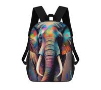 sinyumoney Colorful Elephant Animals Backpacks Kids School Backpack School Bag 3D Printed School Bag for Boys Elementary And Middle School Students 17inch