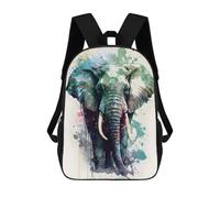 sinyumoney Colorful Elephant Art Print-1 School Bags Lightweight Casual Daypack School Backpacks for School/Work/Travel 17inch