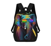 sinyumoney Colorful Elephant Art Print-13 Backpack School Bag Business Durable Laptop Bag for Campus Outdoor Travel Sports 17inch