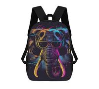 sinyumoney Colorful Elephant Art Print Backpack School Rucksack Casual Daypacks School Work Travel Bag for Men, Women & Teenage Boys 17inch