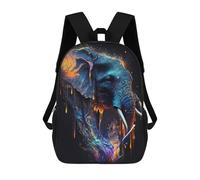 sinyumoney Colorful Elephant Fusion Art Backpack School Bag Work Business College School for Men/Women 17inch