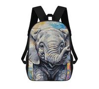 sinyumoney Colorful Elephant Painting Rucksack Water Resistant Travel Backpack Computer Bag for Men, Women & Teenage Boys 17inch
