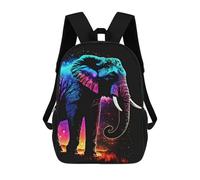 sinyumoney Colorful Elephant School Backpack Work Laptop Backpack Rucksack Bag for Teenage Girls Boys Women Men 17inch