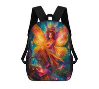 sinyumoney Colorful Fairy Children's School Backpack 3D Printed for Kids Travel Rucksacks Book Bags for Boys Elementary School Students 17inch