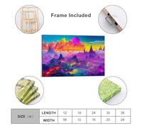 sinyumoney Colorful Fantasy Art Work for Home Walls Wall Decor Ready to Hang for Bathroom Toilet Decor Large Canvas Wall Art for Living Room 24x36inch(60x90cm)