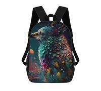 sinyumoney Colorful Fantasy Bird Backpack School Water Resistant Travel Backpack Computer Bag for Girls Boys Teenage 17inch