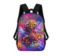 sinyumoney Colorful Fantasy Creature -1 School Backpack Daypacks Business Backpack Water Resistant Bookbag for School/Work/Travel 17inch