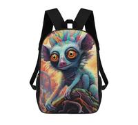 sinyumoney Colorful Fantasy Creature -2 Backpacks, Kids Backpack Student School Bag 3D Printed Travel Backpacks Fashion Accessory Backpack Children Waterproof School Bags 17inch