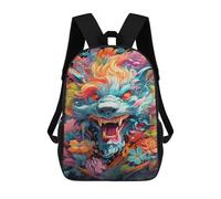 sinyumoney Colorful Fantasy Creature Artwork Backpack School Bag Rucksack Casual Daypacks School Work Travel Bag for Teenage Girls Boys Women Men 17inch