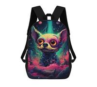 sinyumoney Colorful Fantasy Dog Artwork Backpack School Bag Fashion Stationery Backpack Waterproof Casual Daypacks- Perfect for Travel, Work And Daily Use 17inch