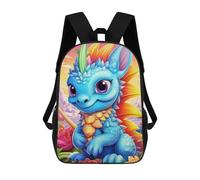 sinyumoney Colorful Fantasy Dragon -7 Backpack Cartoon Plush Bag, 3D Backpack for Kids School Bag Birthday Gift Idea for Boys And Girls 17inch