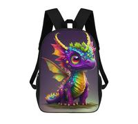 sinyumoney Colorful Fantasy Dragon Art Rucksack Fashion Stationery Backpack Waterproof Casual Daypacks for Teenage Girls Boys Women Men 17inch