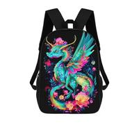 sinyumoney Colorful Fantasy Dragon Artwork -4 Kids Backpack, Kids School Bag 3D Printed School Backpacks for Boys And Teenager School Students 17inch