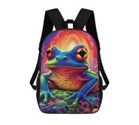 sinyumoney Colorful Fantasy Frog Backpack School Bag Computer Rucksack for School/Work/Travel for Boys/Girls/Teenagers 17inch