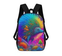 sinyumoney Colorful Fantasy Hedgehog School Backpack Daypacks Business Backpack Water Resistant Bookbag - Perfect for Travel, Work And Daily Use 17inch