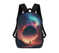 sinyumoney Colorful Fantasy Landscape School Bags Large Lightweight Casual Backpack- Perfect for Travel, Work And Daily Use 17inch