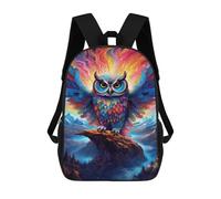 sinyumoney Colorful Fantasy Owl Artwork-3 School Backpack 3D Printed Children's 17inch Backpacks Bag Bookbag for Kids Boy Girl Book Bags Kids School Bag Travel Rucksacks