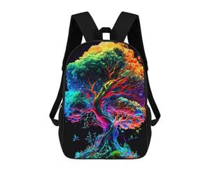 sinyumoney Colorful Fantasy Tree -3 School Bag 3D Printed Backpacks Fashion Kids School Backpack Boys Rucksacks for Boys Middle School Students 17inch
