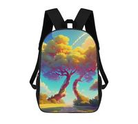 sinyumoney Colorful Fantasy Treescape Backpack School Lightweight Airport College Students Back Pack for Men, Women & Teenage Boys 17inch