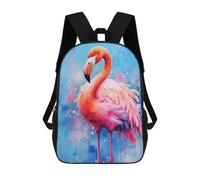 sinyumoney Colorful Flamingo Artwork School Bags Lightweight Schoolbag Dayback Bookbag College for Teenage Girls Boys Women Men 17inch