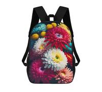 sinyumoney Colorful Flower Bouquet-8 Children's 17 Inch School Backpack 3D Printed Cool Knapsack for Kids Travel Rucksacks Book Bags Kids School Bag