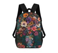 sinyumoney Colorful Flower Bouquet Painting-2 School Bags Large Water Resistant Laptop Backpack - Perfect for Travel, Work And Daily Use 17inch