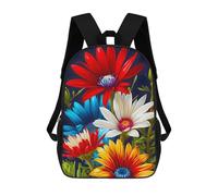 sinyumoney Colorful Flowers Painting Backpacks 3D Printed Kids School Backpack Outdoor Casual Daypack Fashion Casual Children Backpacks Cute Travel Bags 17inch
