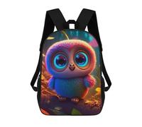 sinyumoney Colorful Forest Owl Backpacks 3D Printed Kids School Backpack Outdoor Casual Daypack Fashion Casual Children Backpacks Cute Travel Bags 17inch