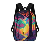 sinyumoney Colorful Forest Pathway Kids Backpack, Backpack School Bag, Backpacks Kids School 3D Printed School Bags for Elementary And Middle School Students Teens Birthday Gift 17inch