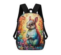 sinyumoney Colorful Forest Squirrel Backpack School Lightweight Airport College Students Back Pack for Men, Women & Teenage Boys 17inch