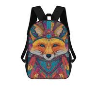 sinyumoney Colorful Fox Art Print Backpack School Rucksack Casual Daypacks School Work Travel Bag for Men, Women & Teenage Boys 17inch