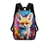 sinyumoney Colorful Fox Painting Backpack School Bag Business Durable Laptop Bag for Boys/Girls/Teenagers 17inch