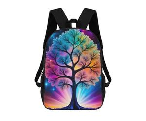 sinyumoney Colorful Fractal Tree Backpack School Lightweight Schoolbag Dayback Bookbag College for Men, Women & Teenage Boys 17inch