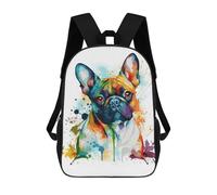 sinyumoney Colorful French Bulldog School Bags Work Laptop Backpack Rucksack Bag- Perfect for Travel, Work And Daily Use 17inch
