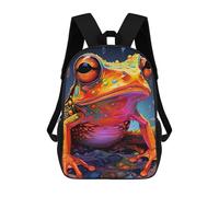 sinyumoney Colorful Frog Artwork-1 Rucksack Computer Rucksack for School/Work/Travel for Girl, Teen Girls 17inch