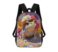 sinyumoney Colorful Frog with Hat School Bags Computer Rucksack for School/Work/Travel for Camping Outdoor Adventures And Daily Travel 17inch
